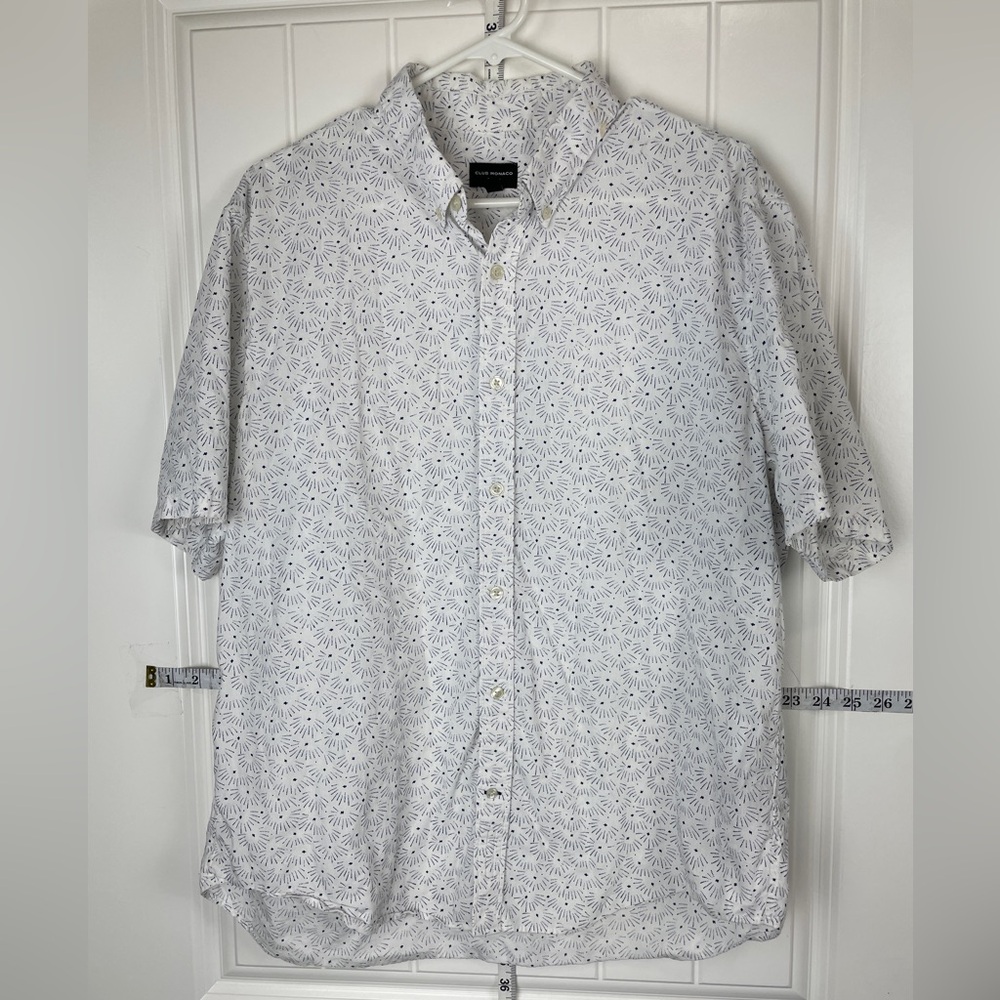 Club Monaco White Casual Button Down Shirt